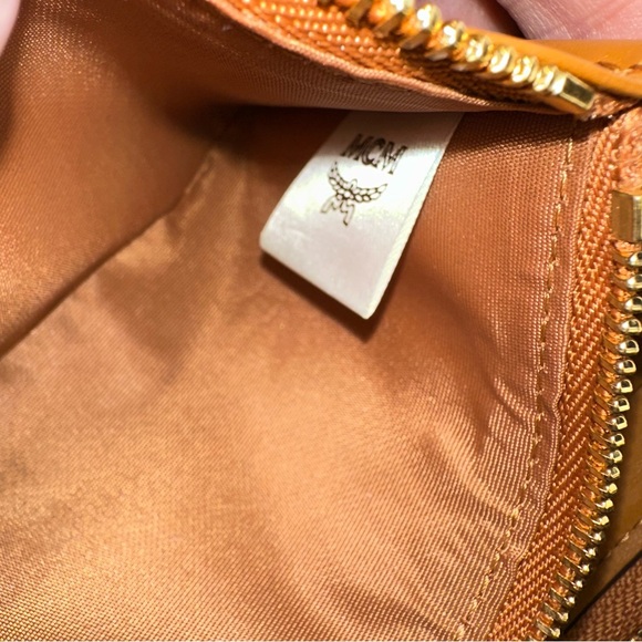 MCM Visetos Original Zip-Around Wallet Large Cognac Tan - Picture 10 of 12